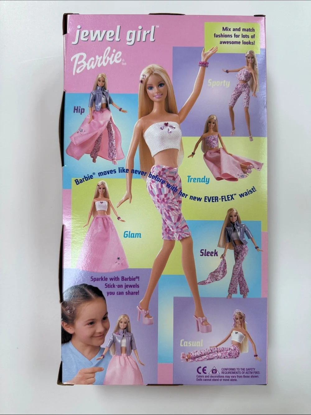 Vintage 2000 NEW IN BOX Jewel Girl Barbie with Ever Flex Waist